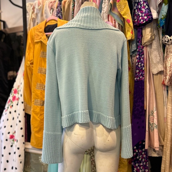 Sky Blue Cardigan Sweater - Picture 9 of 12